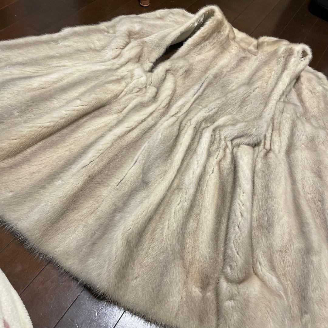 美品・最高級ヴァイオレットミンクファージレミドル・ロング丈 ノーカラー