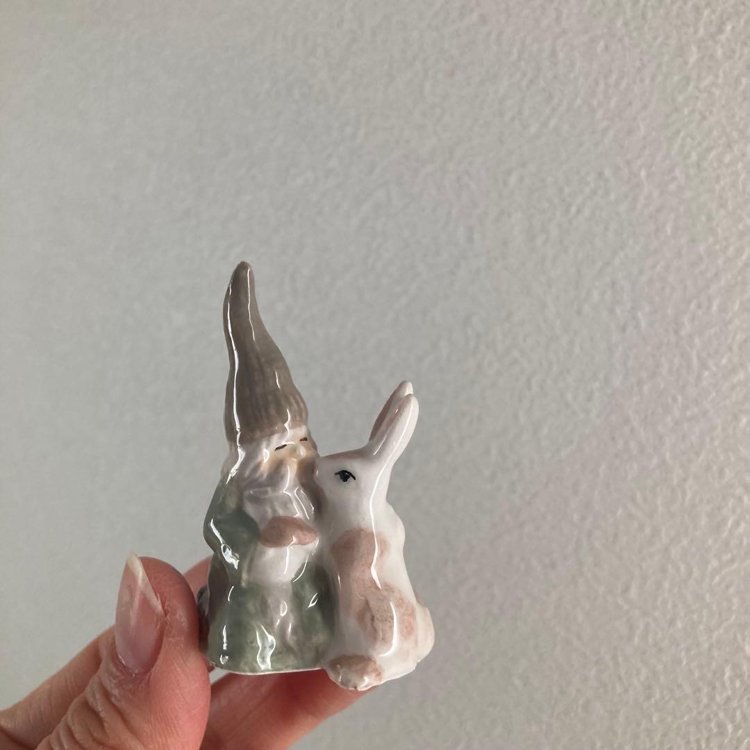 北欧ヴィンテージ【珍】優しいお色味のトムテたち（リス/ウサギ/ハリネズミ）セット