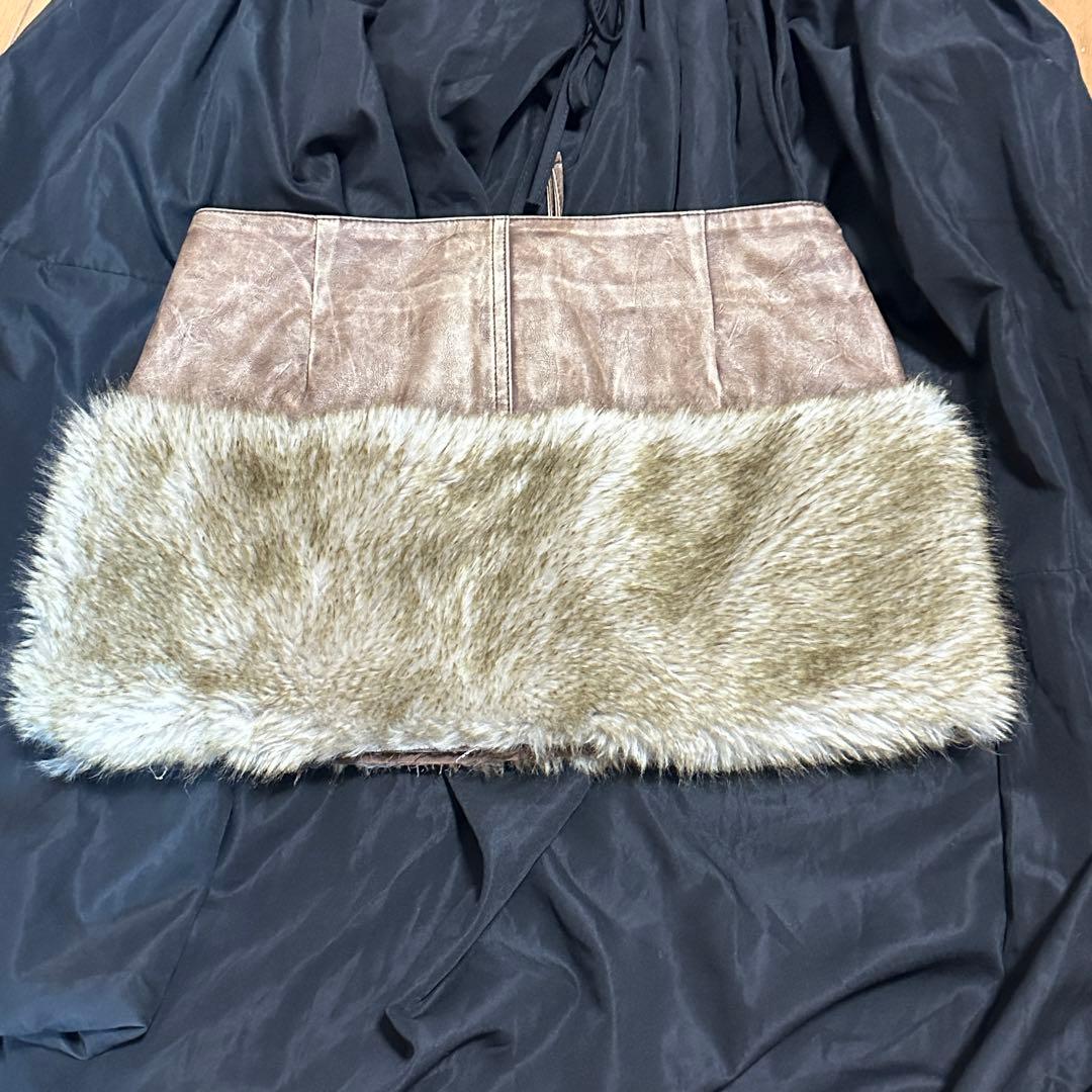 Jaded London ファー付きミニスカート