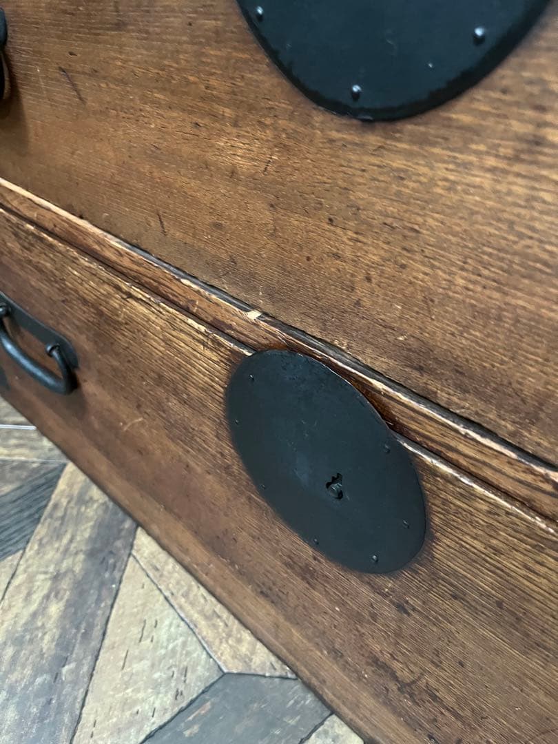 和箪笥 昭和レトロ 当時物 インテリア 年代物 鉄金具 アンティーク ビンテージ