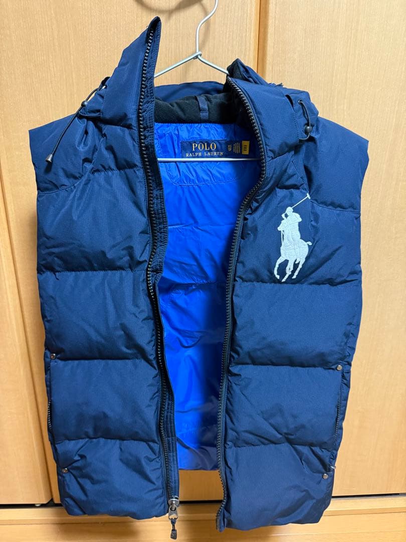新品Polo Ralph Lauren ネイビー ダウンベスト XS