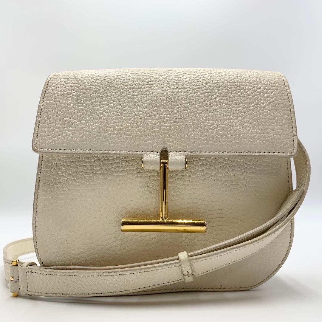 美品 TOM FORD トムフォード Tara タラ Tロゴ ショルダーバッグ