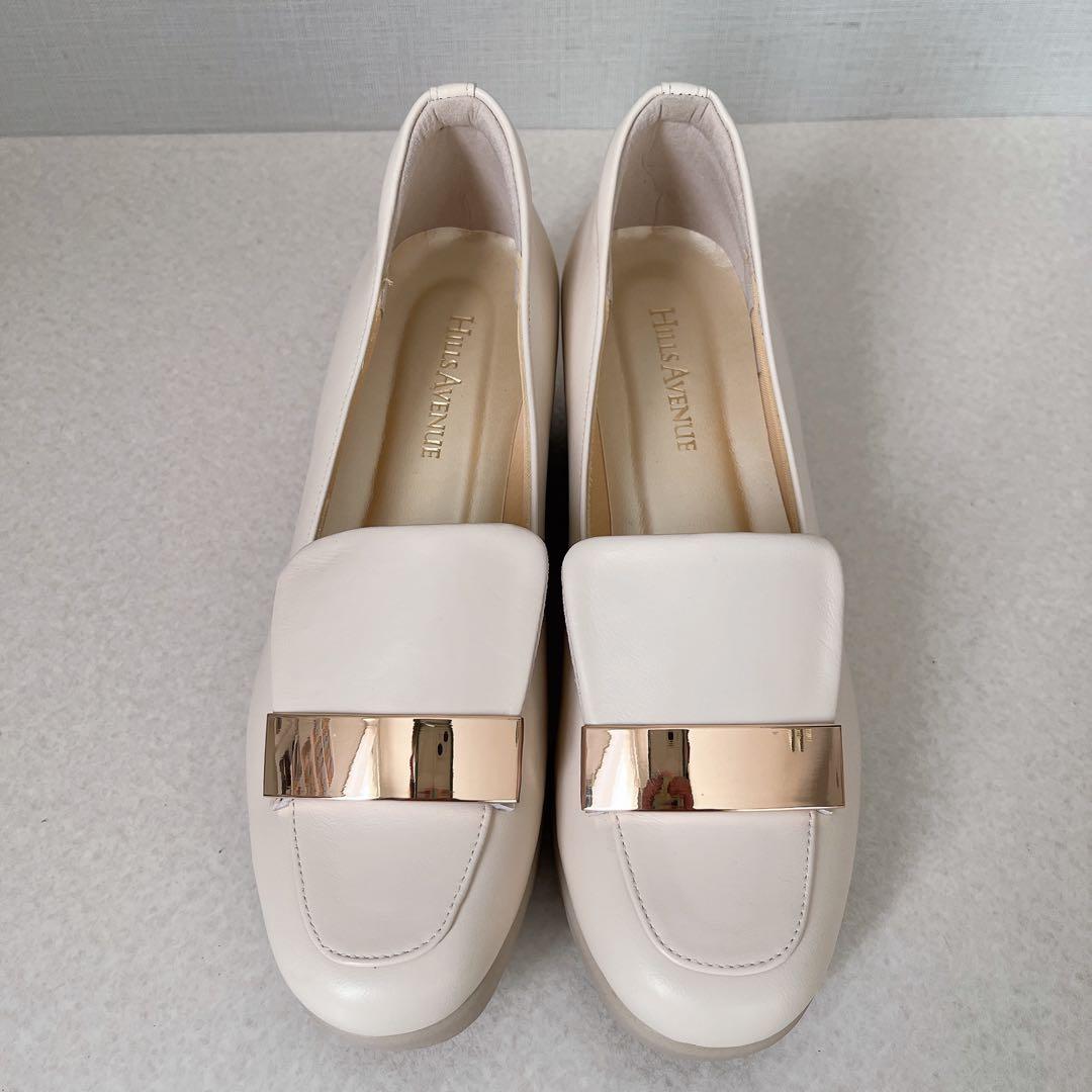 HILLS AVENUE ヒールローファー ウエーブソール 厚底 23cm