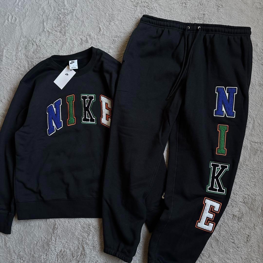 新品 NIKE ナイキ アーチロゴ セットアップ ブラック XXL