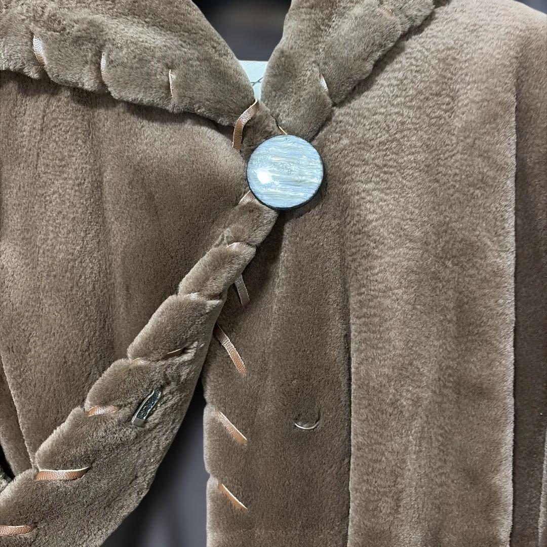 シェアードミンク フード付き　ロングコート　Altima