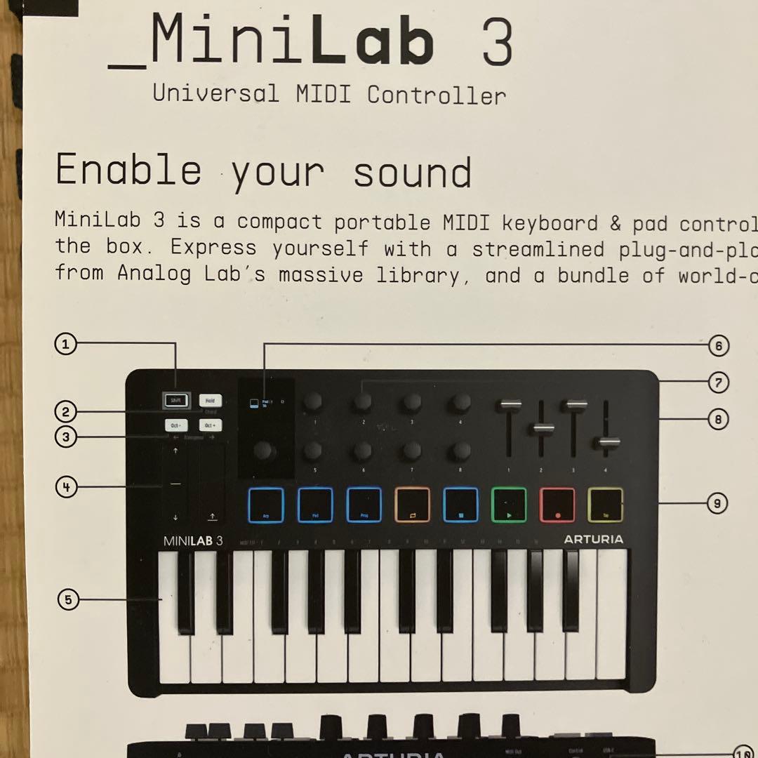 音楽気軽に作りたい人おすすめARTURIA MIDI MiniLab3