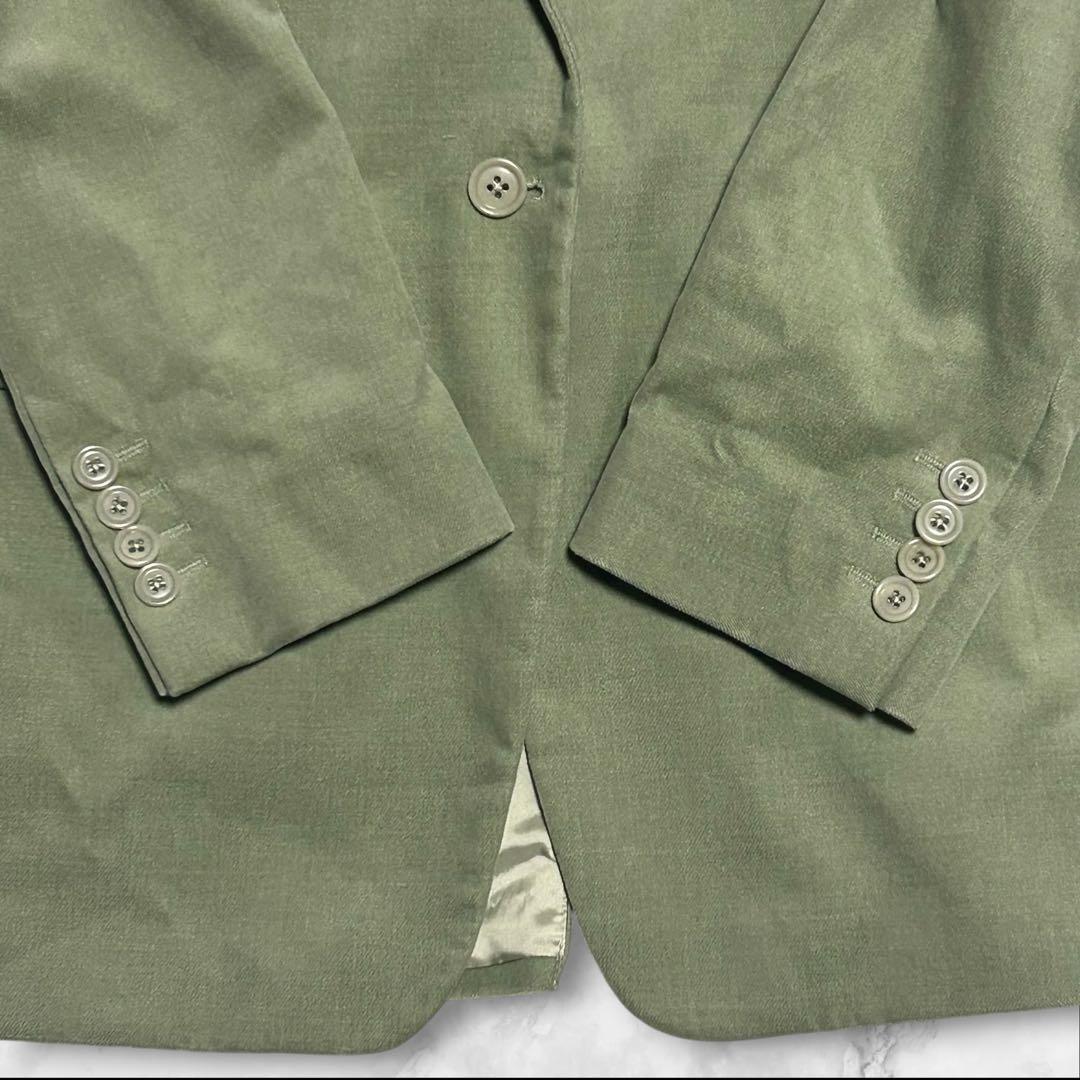 （美品）ドリスヴァンノッテン ドレープ ベロア ジャケット グリーン　表記38