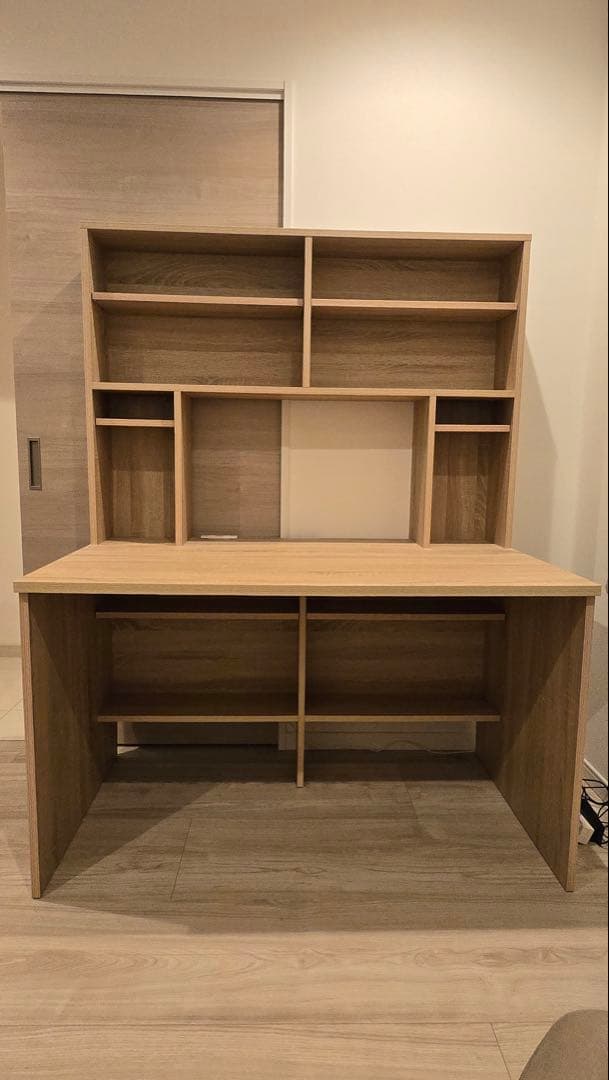 LOWYAロウヤデスク 机 学習机 pcデスク 収納 棚付き 幅120