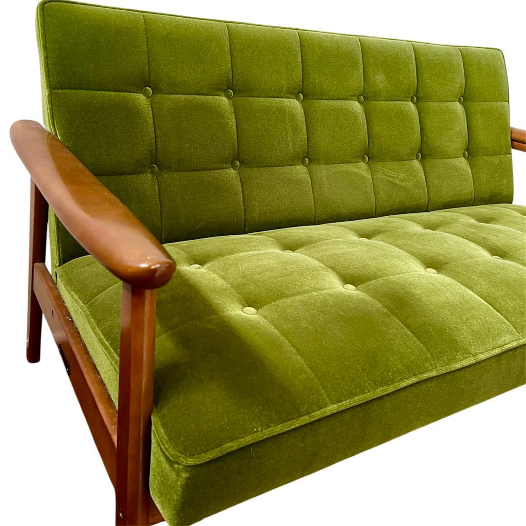 カリモク60 Kチェア 2シーター モケットグリーン W36173QW