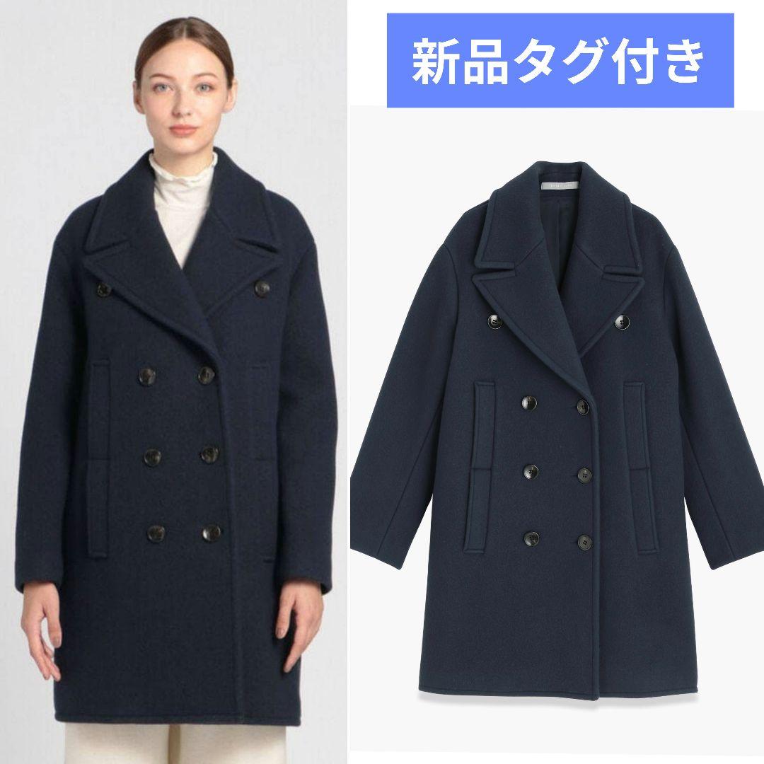 早い者勝ち★新品定価9万 セオリーリュクス ピーコート ダークネイビー38