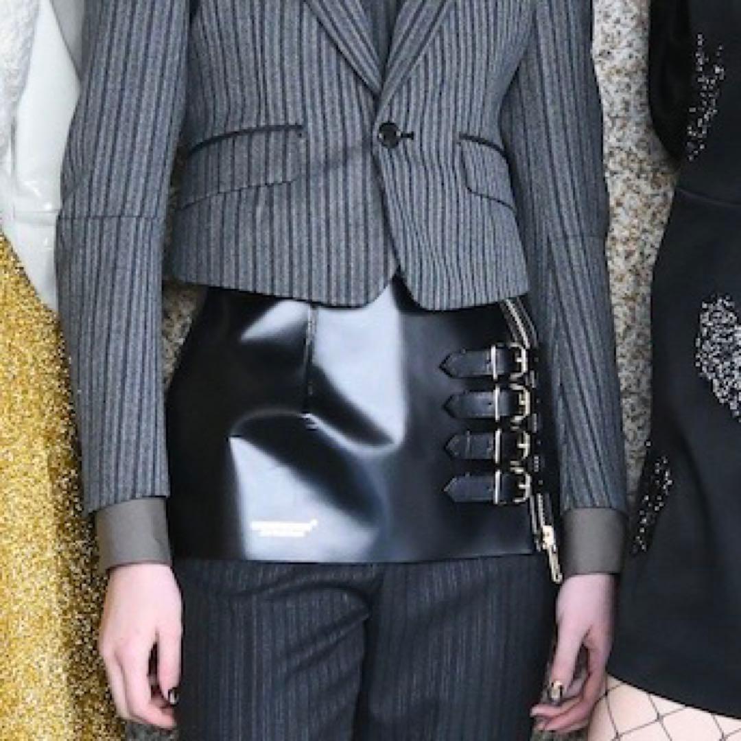 UNDERCOVER / レザーミニスカート レザーベルト ランウェイ着用