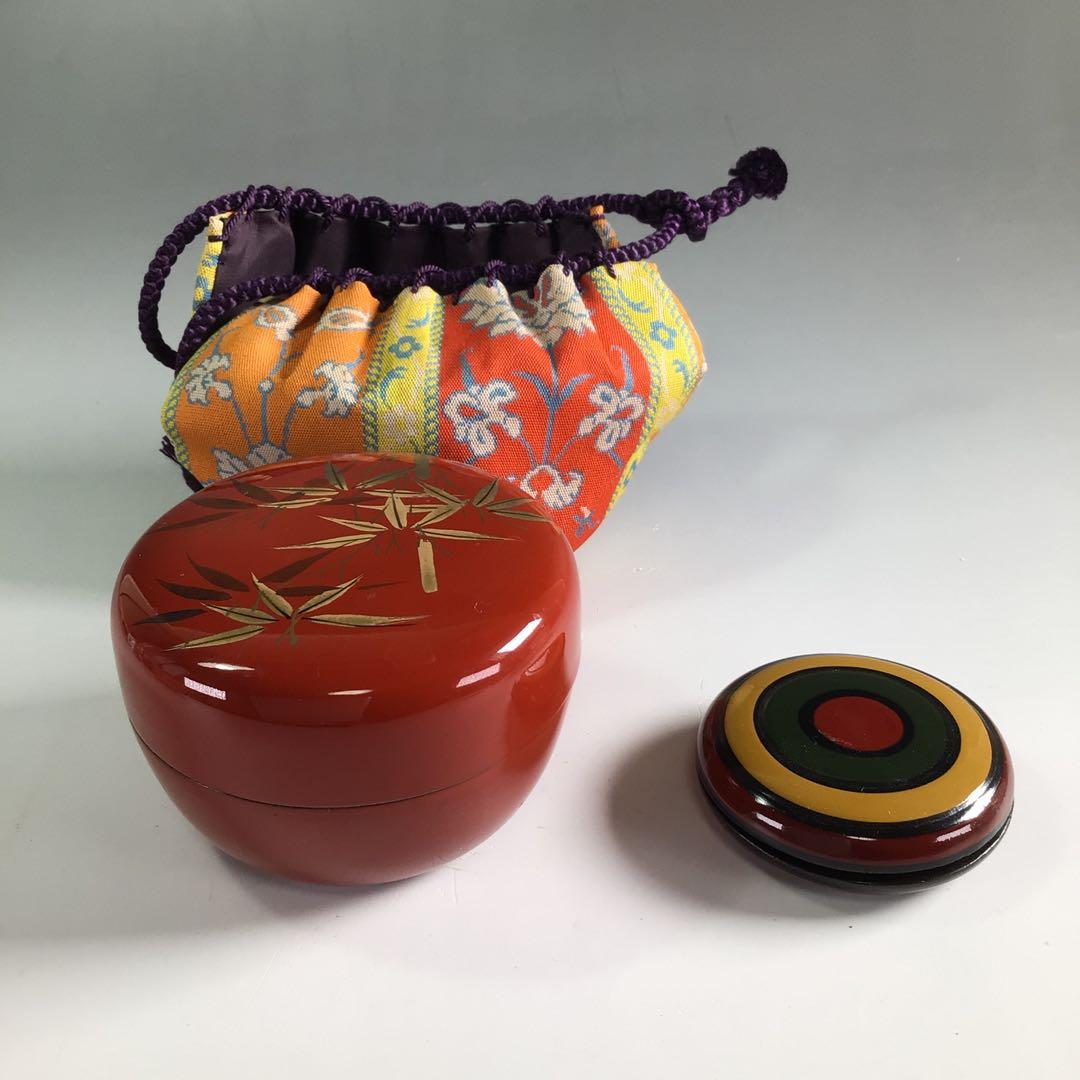 Ｒ４４１　茶箱　『溜塗』『利休形』『野点』『茶器揃』　茶道具