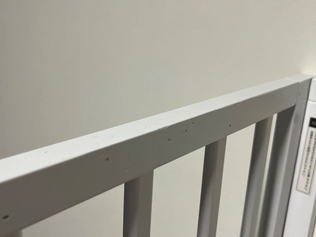 大和屋 木製 ベビーベッド kihon（キホン）　ホワイト 120×70cm