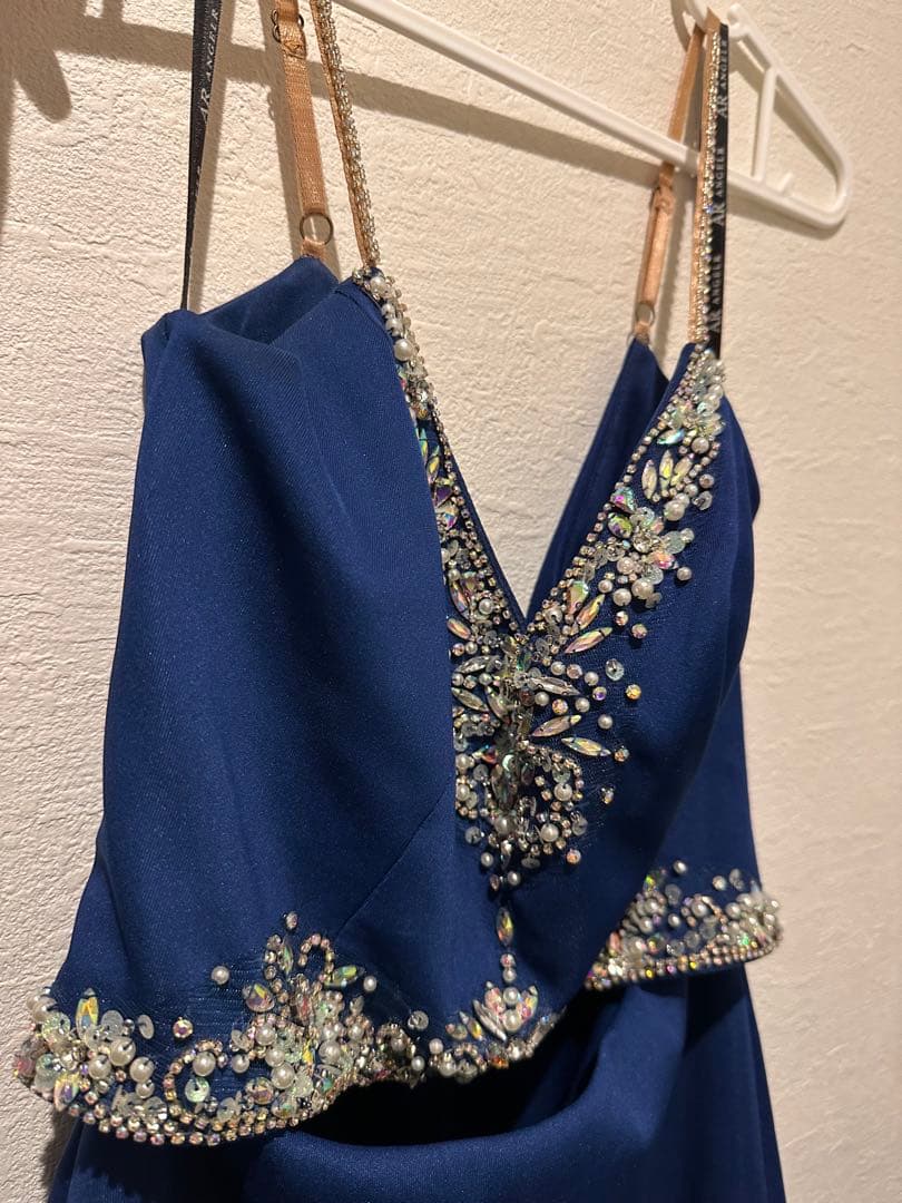 アッパービジュー＆ウエストカットアウトミニドレス(ブルー/AngelR)