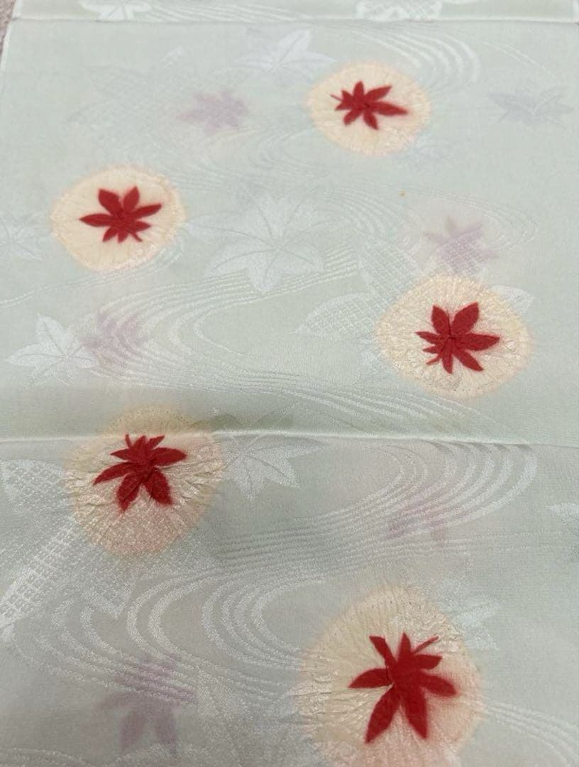 訪問着フルセット　正絹　袋帯、帯揚げ、帯締め