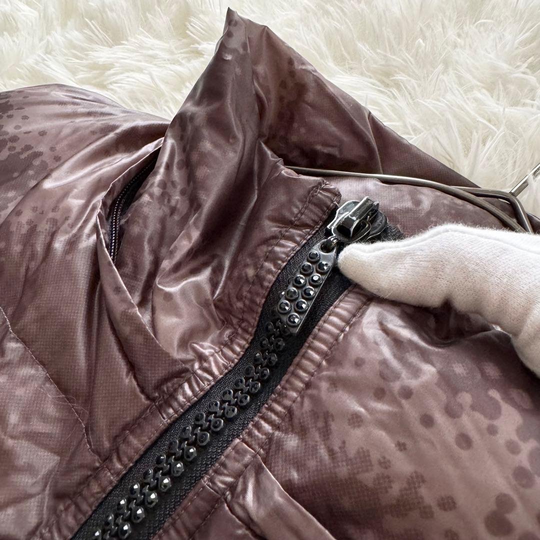 【マークアンドロナ】ダウンベスト　フード　茶色　Mサイズ　スカル