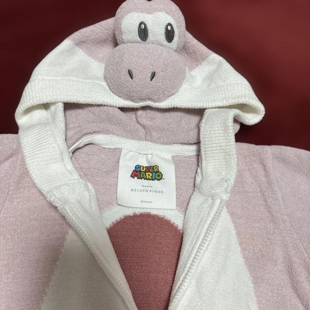 【70-80cm】ジェラートピケ スーパーマリオコラボ ヨッシーロンパース
