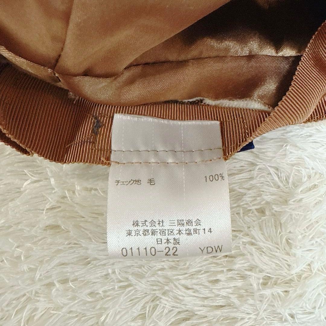 BURBERRY　バーバリーブルーレーベル　メガチェックキャスケット帽子