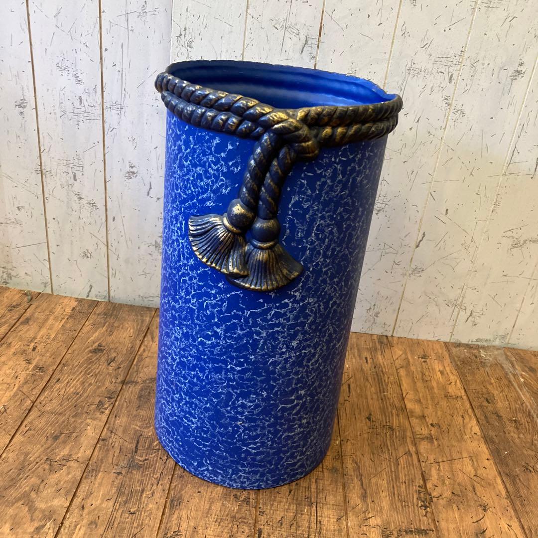 ヴィンテージ ポルトガル 陶器製 焼き物 傘立て アンブレラスタンド ゴミ箱