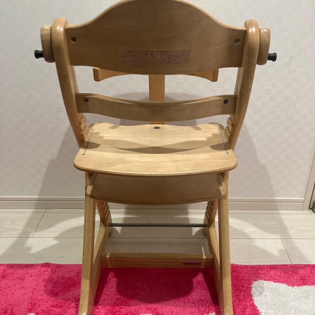 大和屋 すくすくチェアスリムプラス テーブル＆ガード付 ハイチェア ベビーチェア