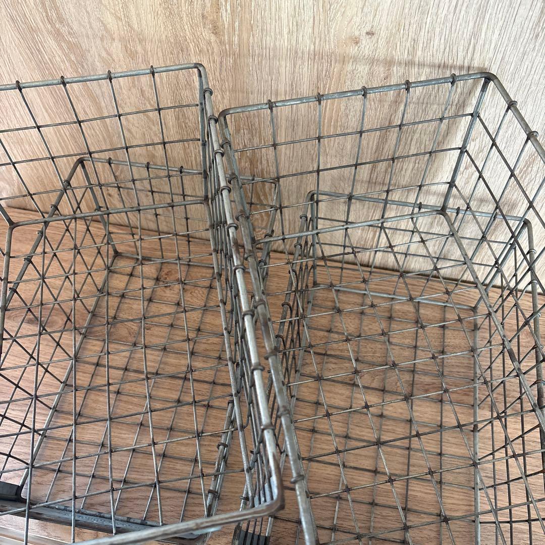 インダストリアル ☆ ワイヤーバスケット カゴ