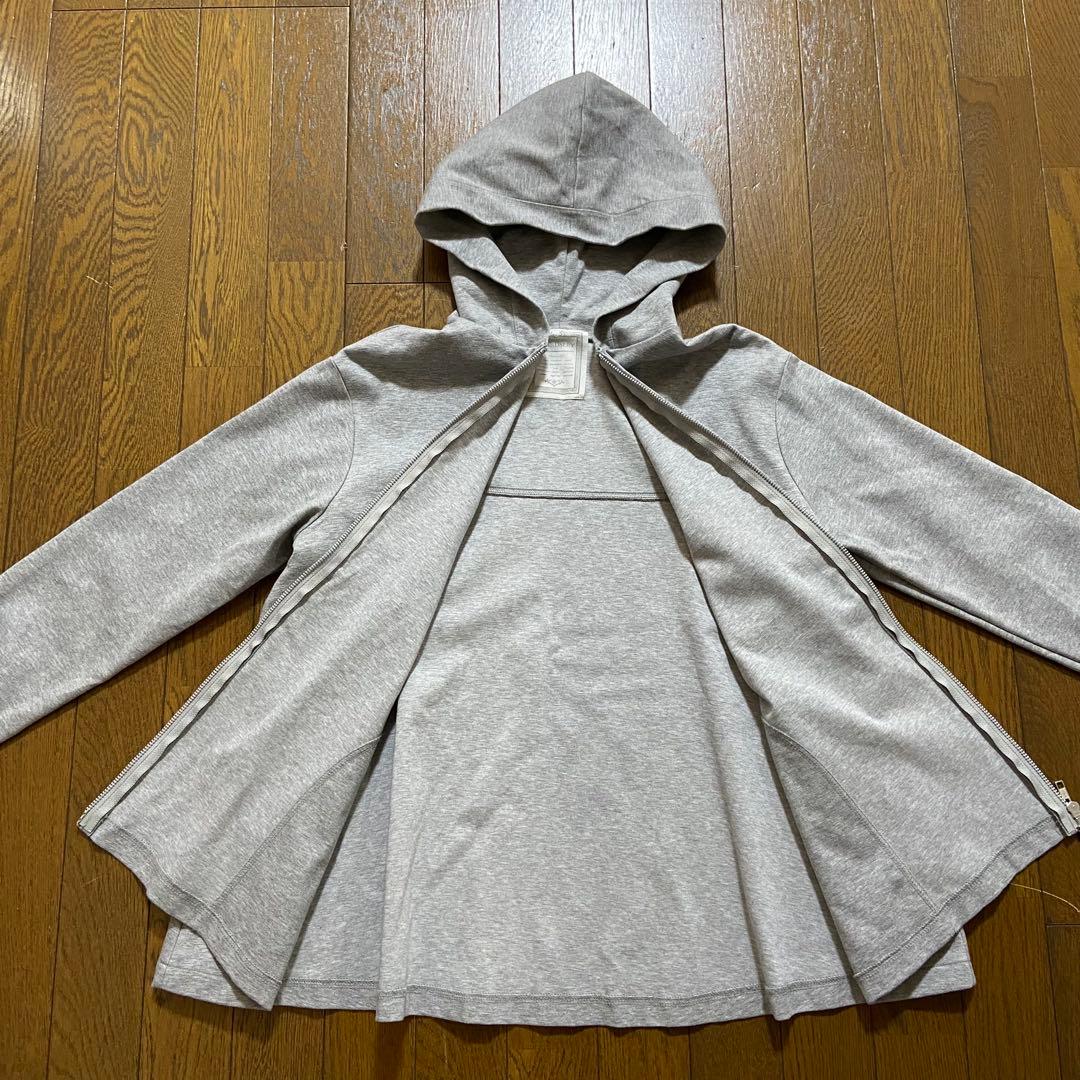 【BEARDSLEY】Aラインジップアップパーカー フレア 新品 グレー