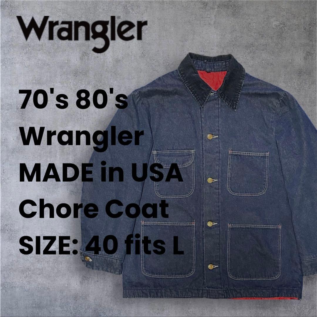 70s 80s USA製 ラングラー 濃紺 デニム カバーオール bigben