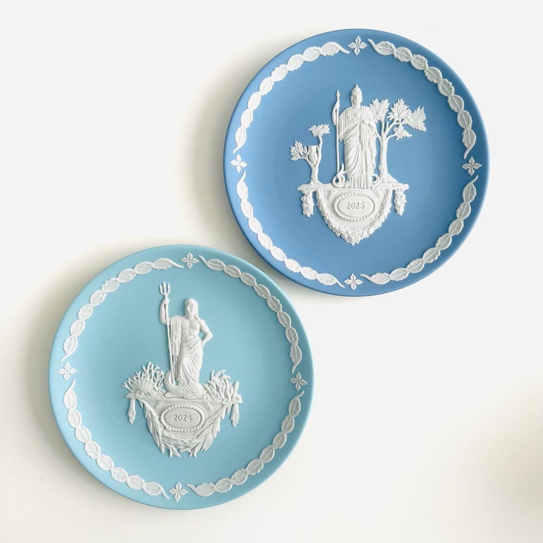 新品ウェッジウッド イヤープレート2024 2025ジャスパー アテナポセイドン