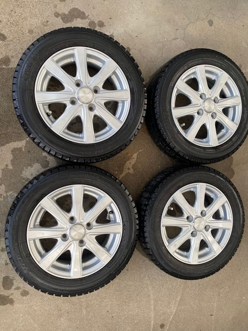 スタッドレスタイヤ　アルミホイール付き　4本　155/65R13