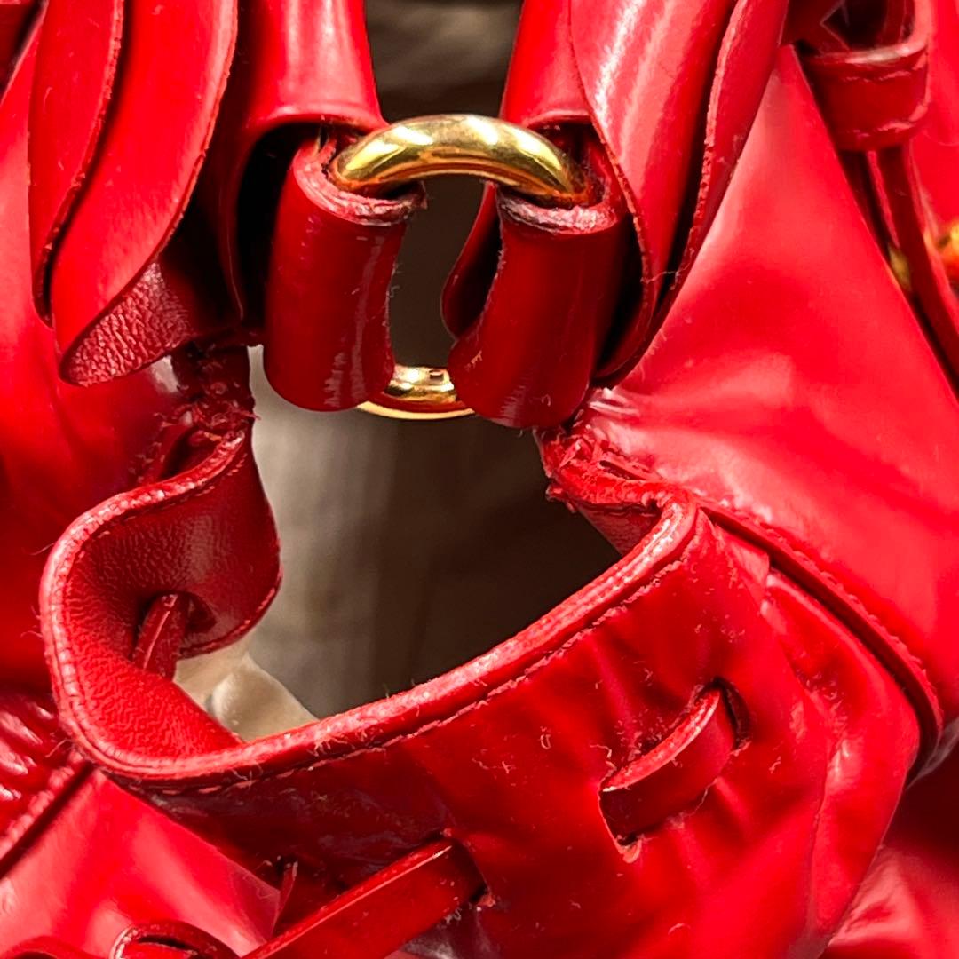 【美品】Miu Miu 2WAY Vitello Lux Y2K バッグ 赤