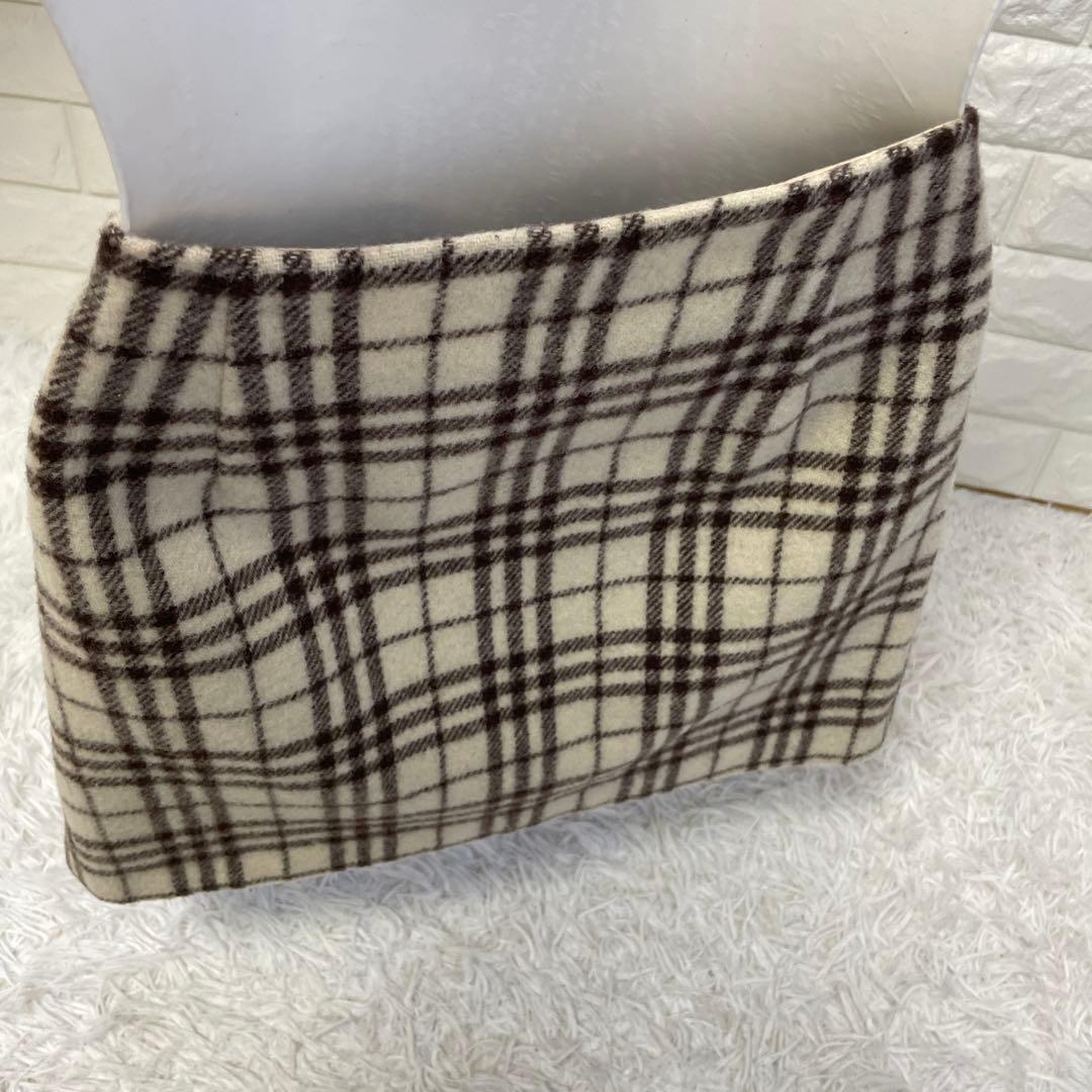 BURBERRY.bluelabel/バーバリー、ラップミニスカート、36サイズ
