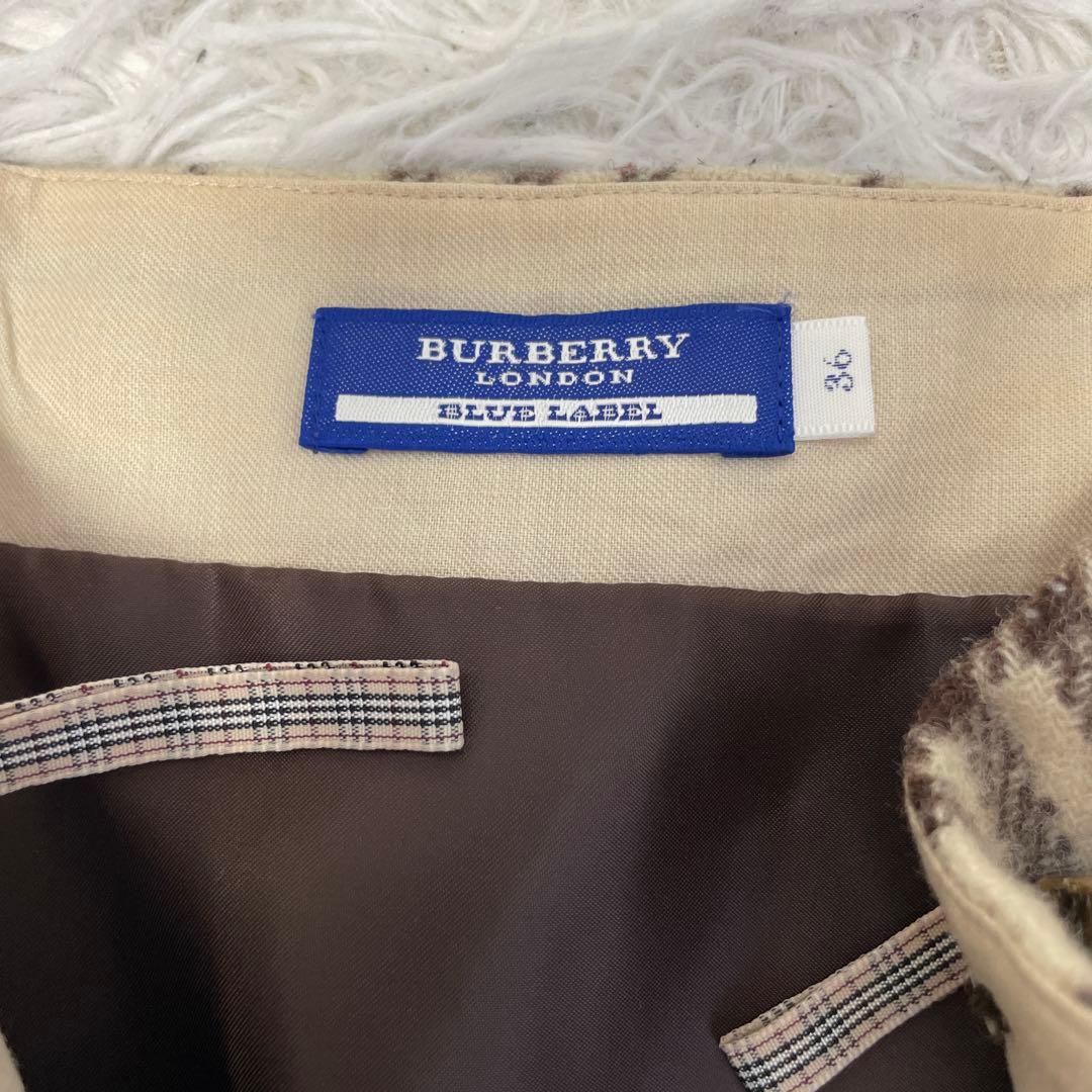 BURBERRY.bluelabel/バーバリー、ラップミニスカート、36サイズ