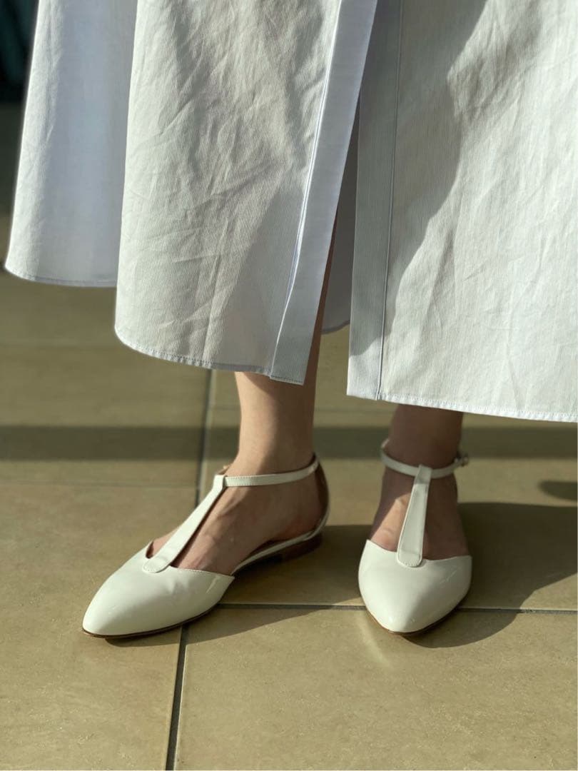 【未使用級】NEBULONI.E アンクルストラップフラットパンプス