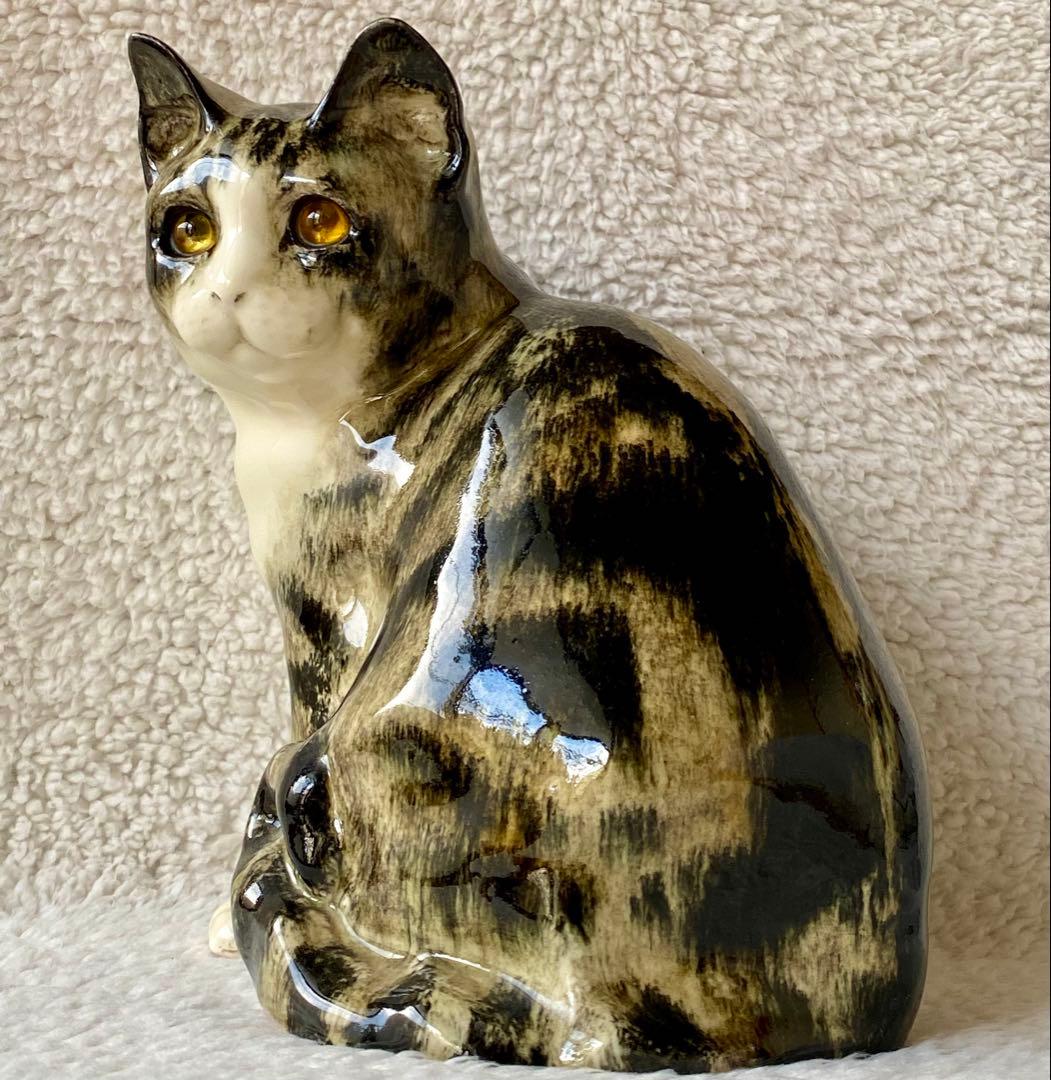 モデルNo.22 ウィンスタンレイキャット　初期作品　見返り猫　貫入無し❣️