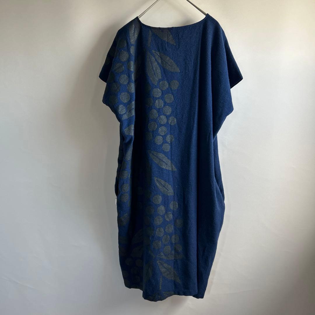 美品　SOUSOU ソウソウ 貫頭衣 Kantoui ウール混 ワンピース