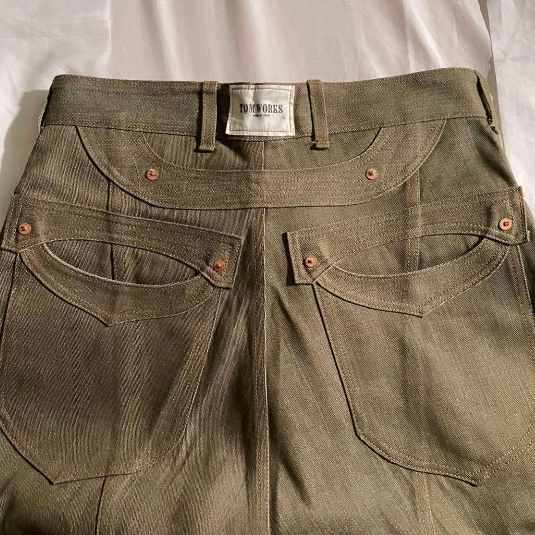 完売品 TOMWORKS GREEN WORK PANTS sugarhill