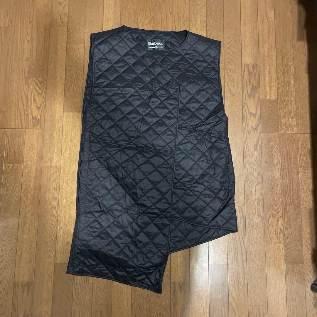 エンジニアードガーメンツ×バブアー 変形キルティングベスト L ブラック