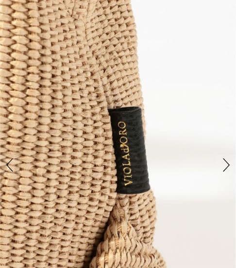 25SS《VIOLAd'ORO 》イタリアン ラフィアシート2WAYトートバッグ