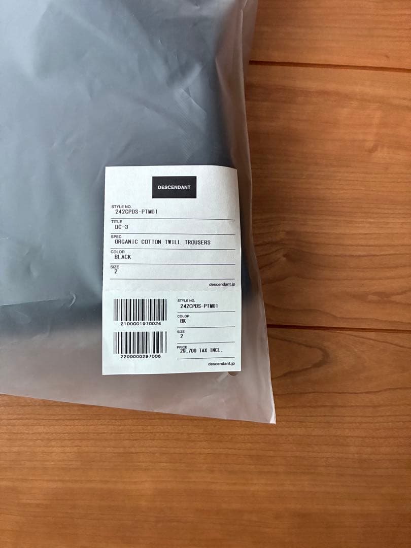 DESCENDANT ブラック チノパン