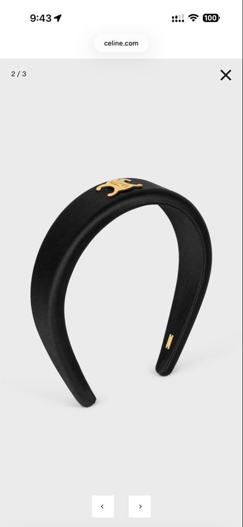 CELINE ヘッドバンド / シルク