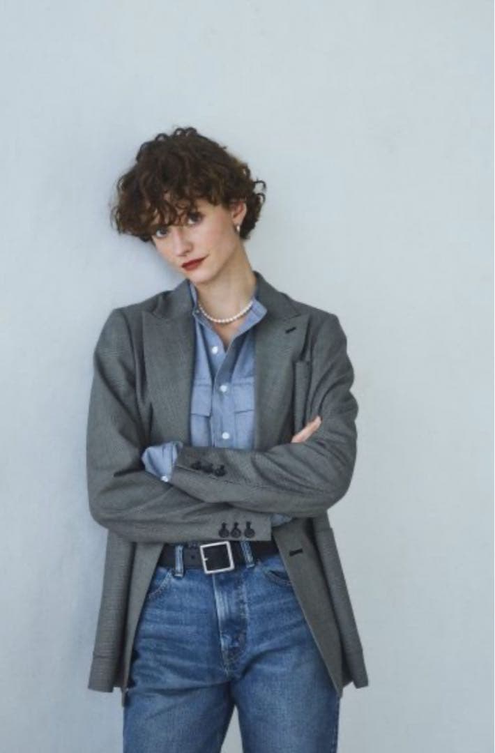 Oblada チェック柄ブレザージャケット