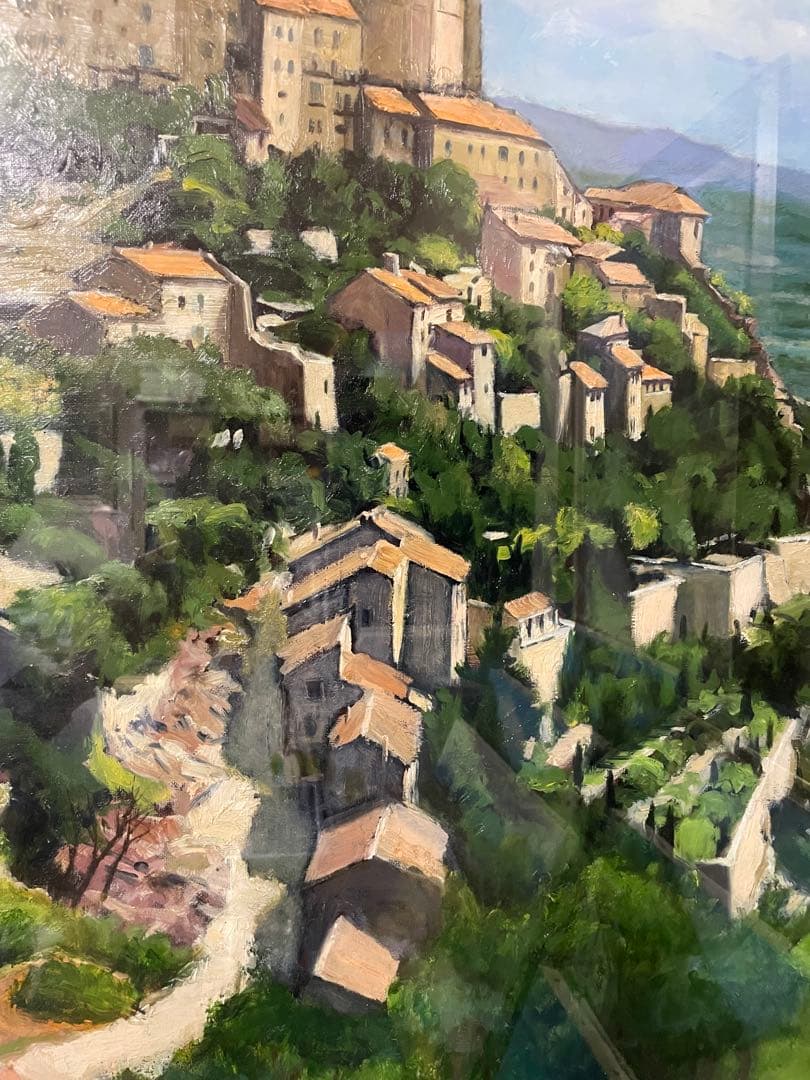 風景画 油彩画 金色フレーム