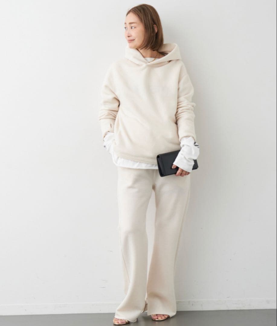 美品 ドゥーズィエムクラス Prime wool フリースプルオーバー パーカー