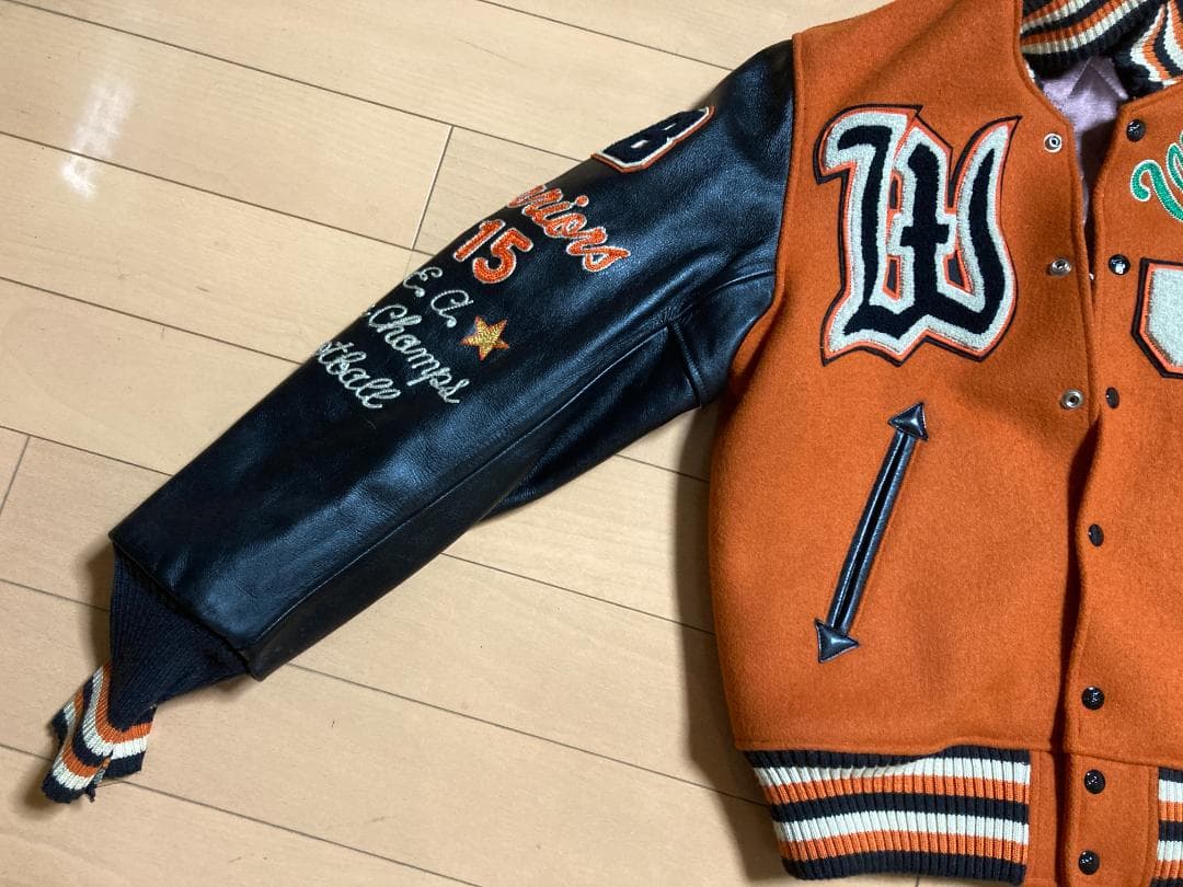 m*o様 スタイルアイズ フルデコ レザースタジャン 黒オレンジ サイズ40