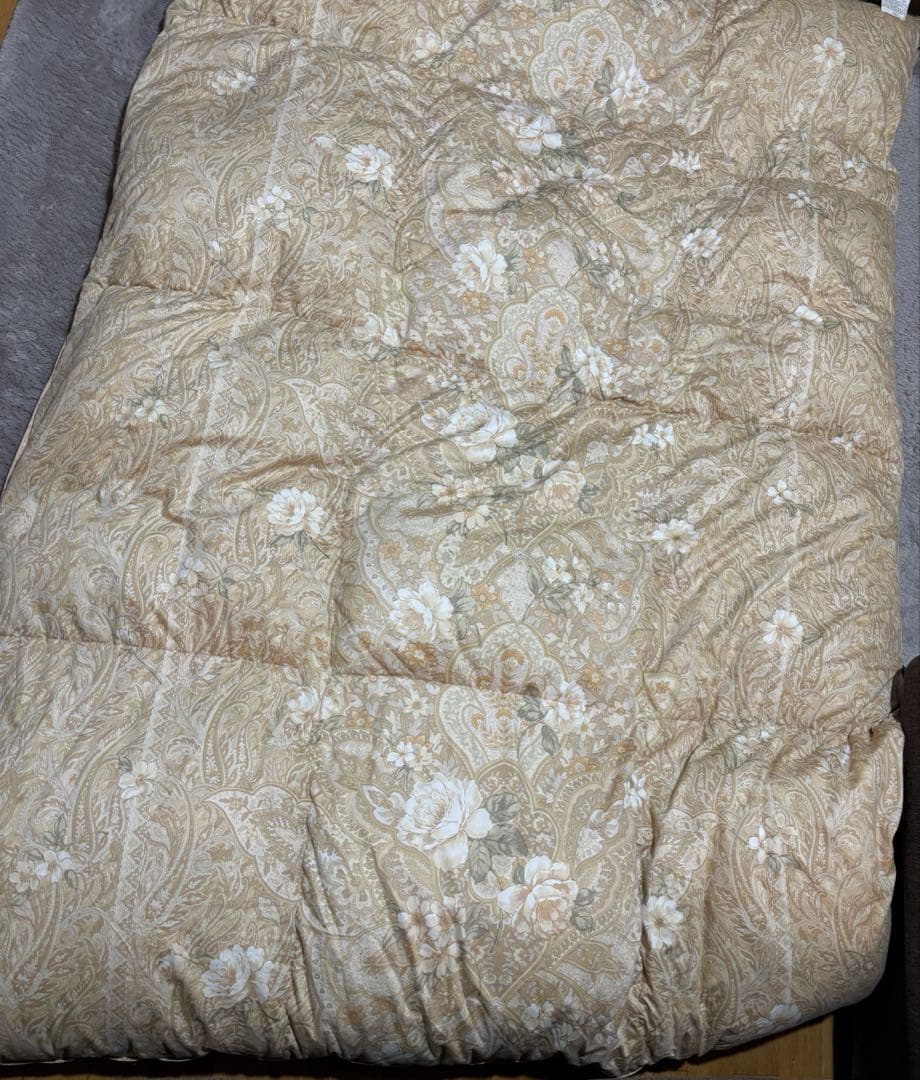 シングル 掛けふとん 水鳥羽毛100％　中古