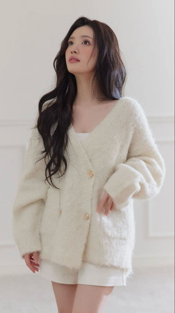 poláura マフラーセットオーバーサイズカーディガン