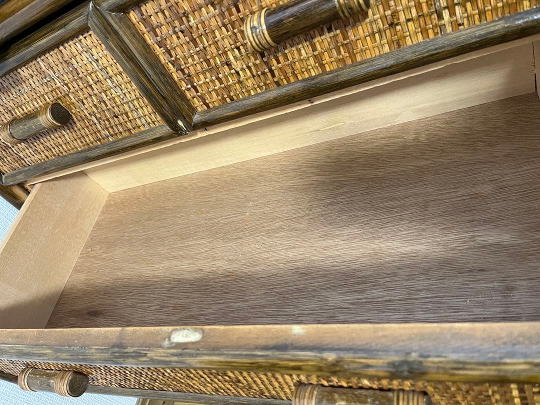 【送料込み】籐・ラタンチェスト　ヴィンテージ家具