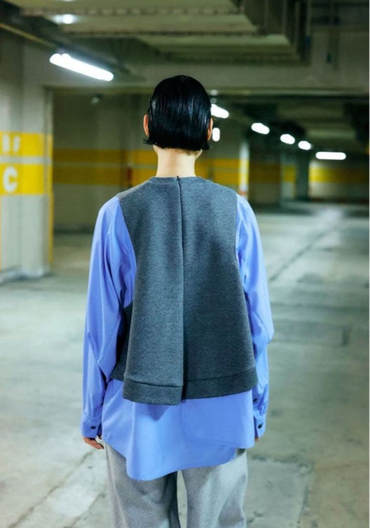 【美品】ENFOLD エンフォルド ダンボール レイヤードプルオーバー