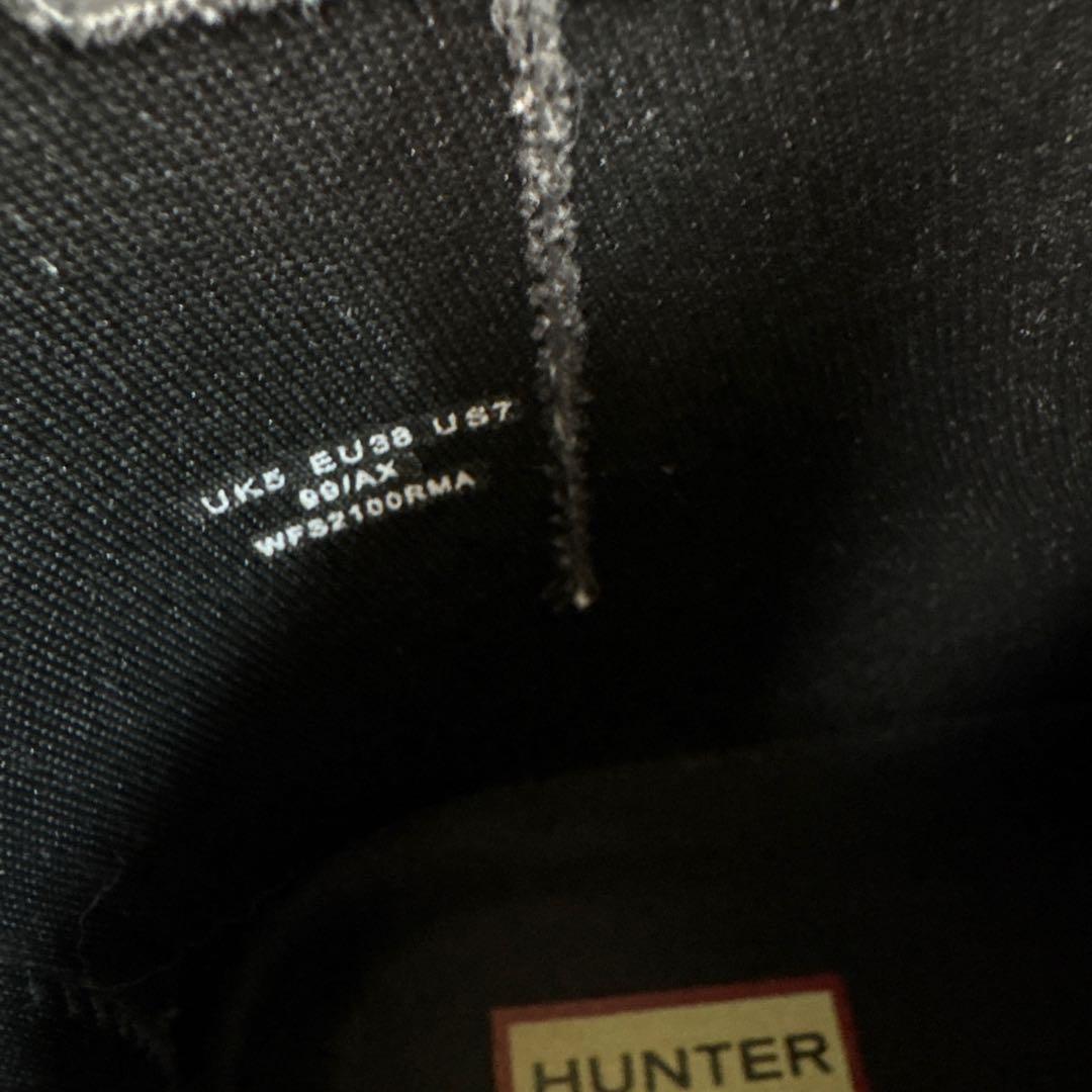 専用！HUNTER ブラック チェルシー ステッチ サイドゴア ブーツ 24cm