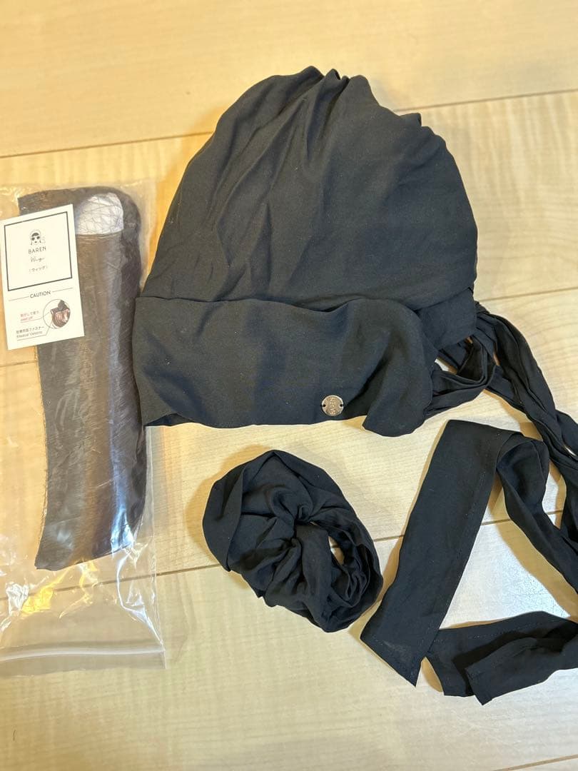 前髪ウィッグ付きSCARF HAT (M) / Basic-Black